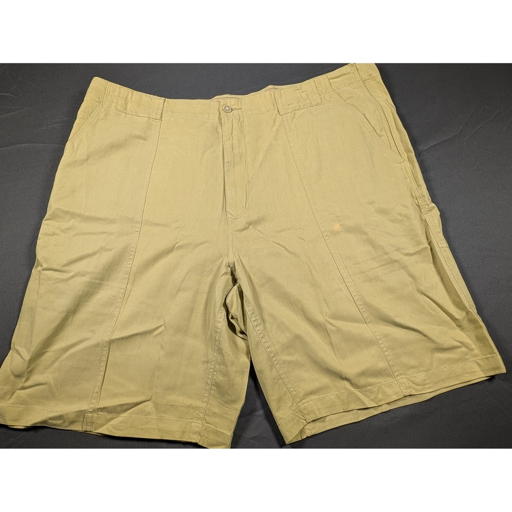 Tommy Bahama Mens Khaki Tan Tencel Cotton Cargo Shorts Size 42 Flat Front
